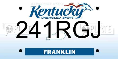 241RGJ Kentucky License Plate