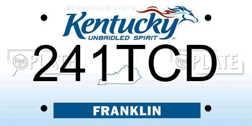 241TCD Kentucky License Plate