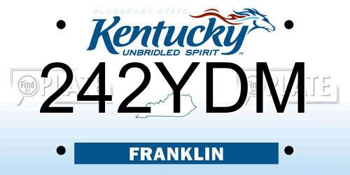 242YDM Kentucky License Plate