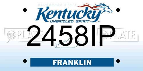 2458IP Kentucky License Plate
