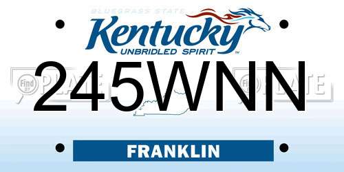 245WNN Kentucky License Plate