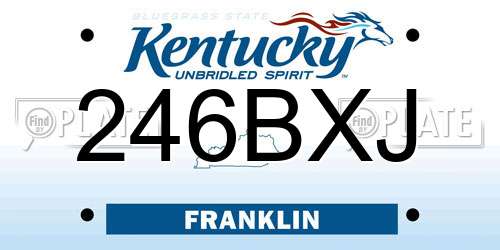 246BXJ Kentucky License Plate