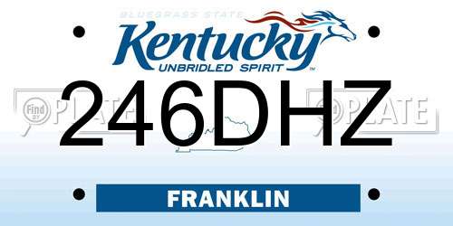 246DHZ Kentucky License Plate