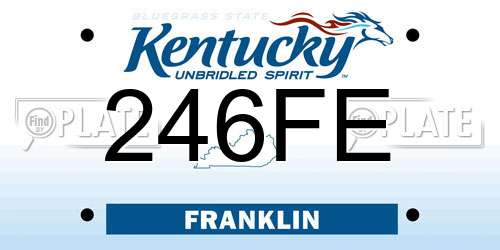 246FE Kentucky License Plate