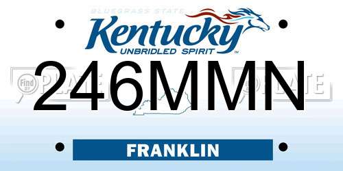 246MMN Kentucky License Plate