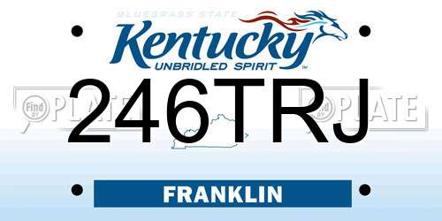 246TRJ Kentucky License Plate