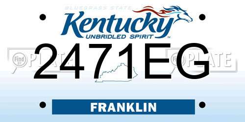 2471EG Kentucky License Plate