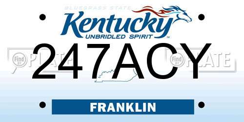 247ACY Kentucky License Plate