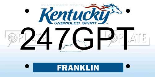 247GPT Kentucky License Plate