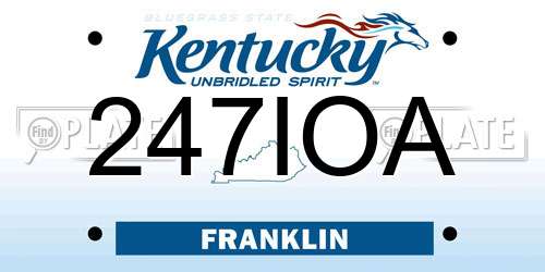 247IOA Kentucky License Plate