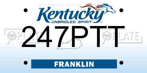 247PTT Kentucky License Plate
