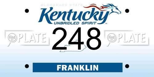 248 Kentucky License Plate