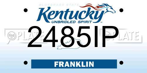 2485IP Kentucky License Plate