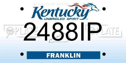 2488IP Kentucky License Plate