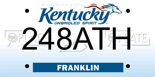 248ATH Kentucky License Plate