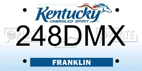 248DMX Kentucky License Plate