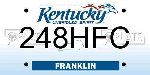 248HFC Kentucky License Plate