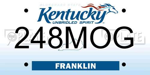 248MOG Kentucky License Plate