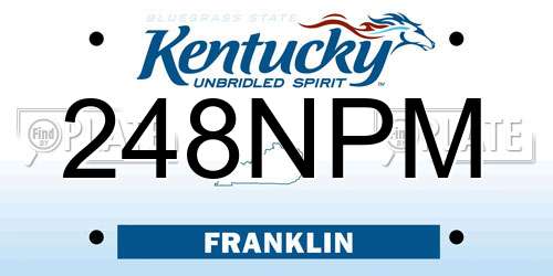248NPM Kentucky License Plate