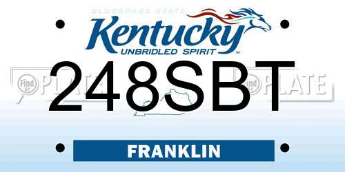 248SBT Kentucky License Plate