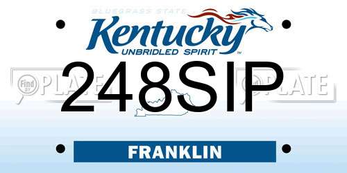 248SIP Kentucky License Plate