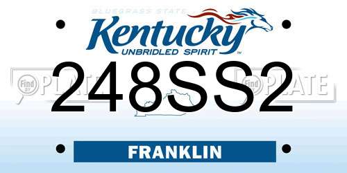 248SS2 Kentucky License Plate
