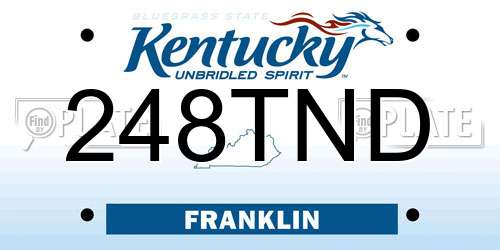 248TND Kentucky License Plate