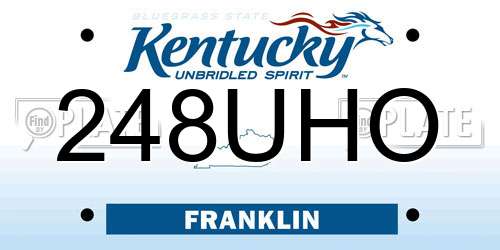 248UHO Kentucky License Plate