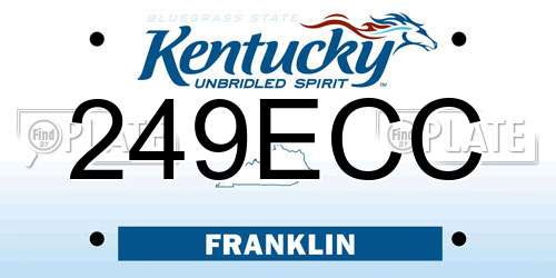 249ECC Kentucky License Plate