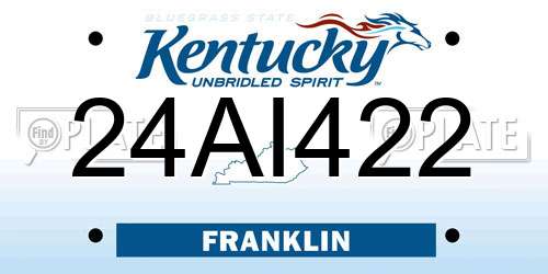 24AI422 Kentucky License Plate