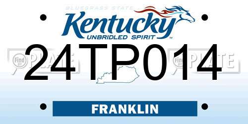 24TP014 Kentucky License Plate