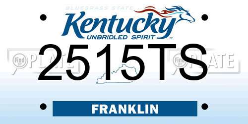 2515TS Kentucky License Plate