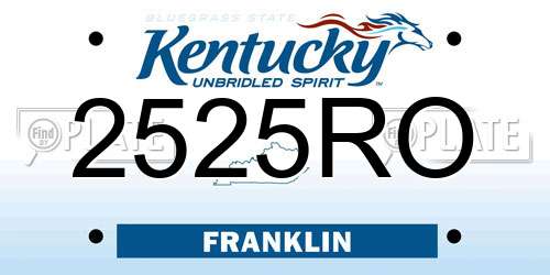 2525RO Kentucky License Plate