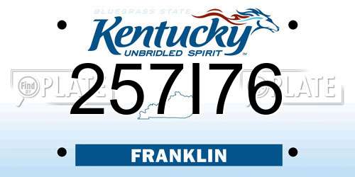 257I76 Kentucky License Plate