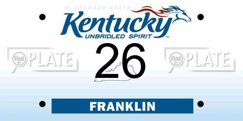 26 Kentucky License Plate