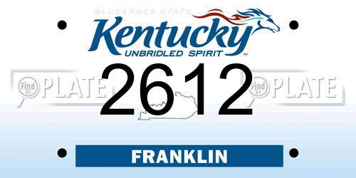 2612 Kentucky License Plate
