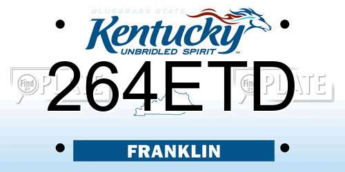 264ETD Kentucky License Plate