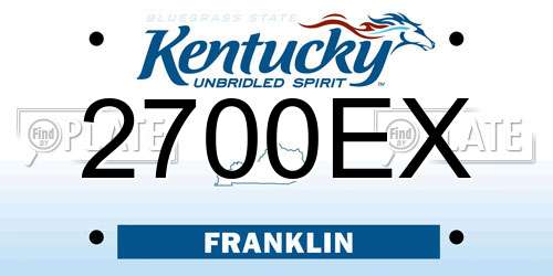 2700EX Kentucky License Plate
