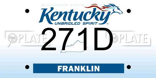 271D Kentucky License Plate