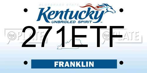271ETF Kentucky License Plate