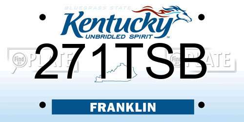 271TSB Kentucky License Plate