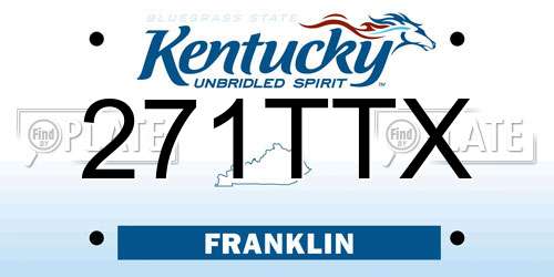271TTX Kentucky License Plate