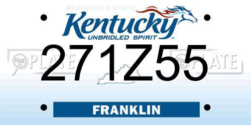 271Z55 Kentucky License Plate
