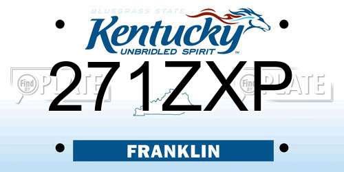271ZXP Kentucky License Plate