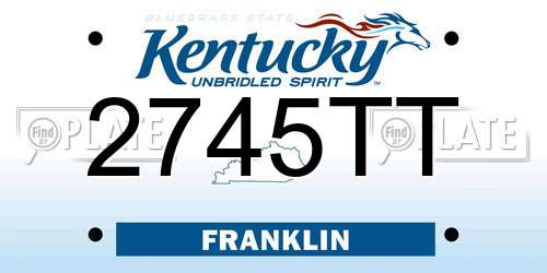 2745TT Kentucky License Plate