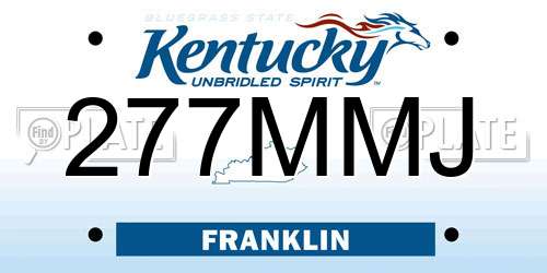 277MMJ Kentucky License Plate