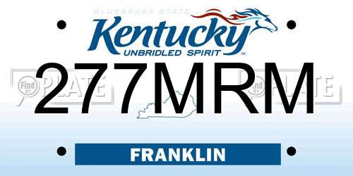 277MRM Kentucky License Plate