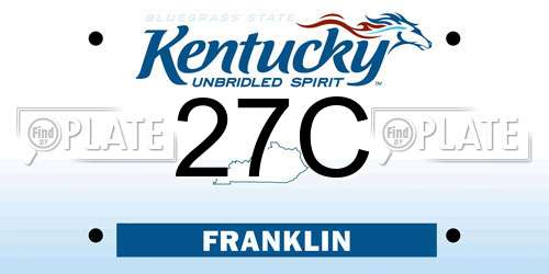 27C Kentucky License Plate