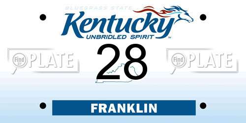 28 Kentucky License Plate