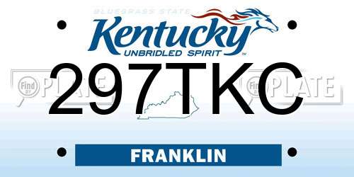 297TKC Kentucky License Plate